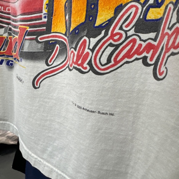 Vintage Dale Earnhardt Budweiser Racing Big Print T-shirt - Picture 7 of 8